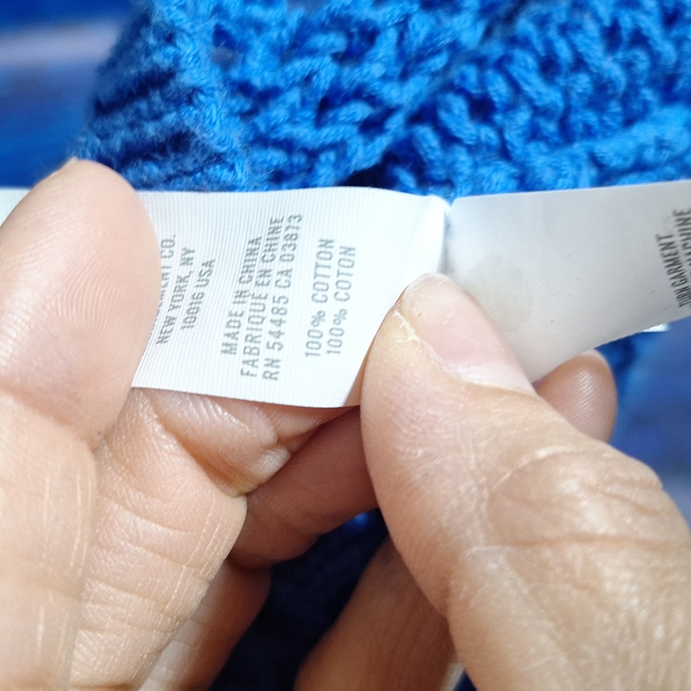 Offline blue  knitted cropped top - Picture 7 of 7